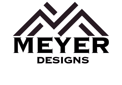 Meyer Designs logo with geometric shapes.
